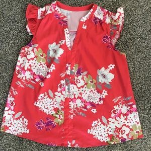 Women’s’ Summer Boho Floral Sleeveless Blouse Sz M